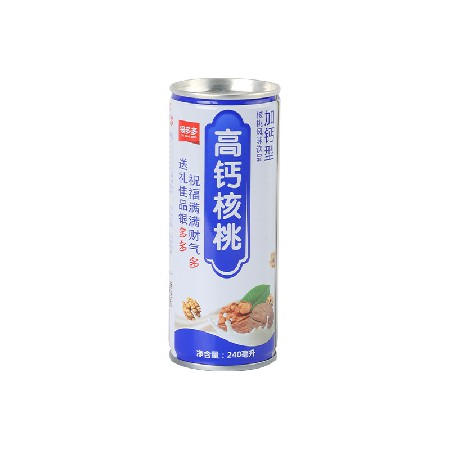 银多多高钙淡雅核桃汁细高罐核桃汁12罐礼盒包装核桃风味饮品代理